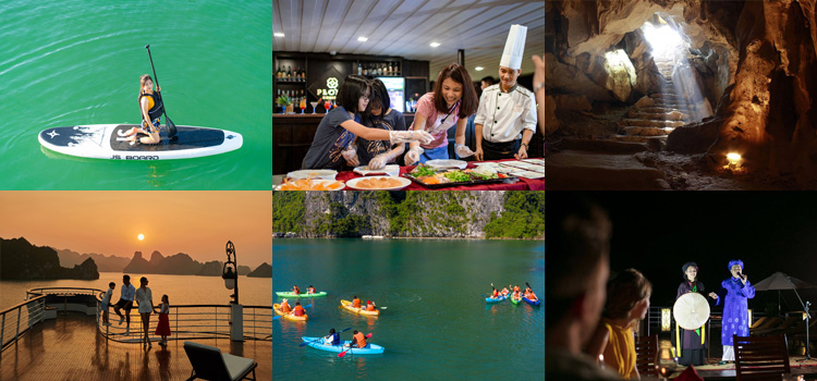 Exciting activities when you experience the tour on Halong Bay